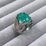 Tourmaline Ring Silver Wedding Bridal Ring Vintage Jewelry