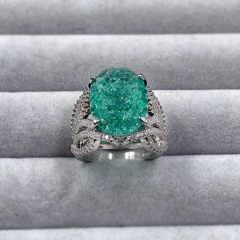 Tourmaline Ring Silver Wedding Bridal Ring Vintage Jewelry