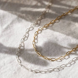 Thick Paperclip Chain Necklace Link Chain Choker Ladies Necklace
