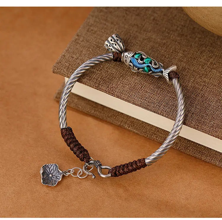 Vintage Koi Bracelet Unisex Open Knitted Banquet Jewelry