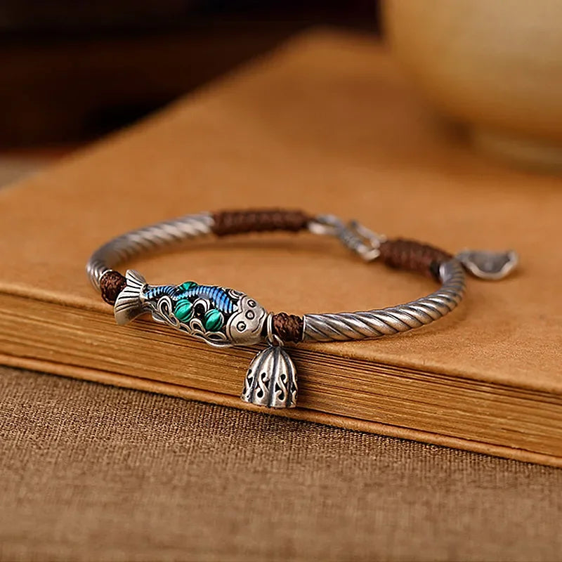 Vintage Koi Bracelet Unisex Open Knitted Banquet Jewelry