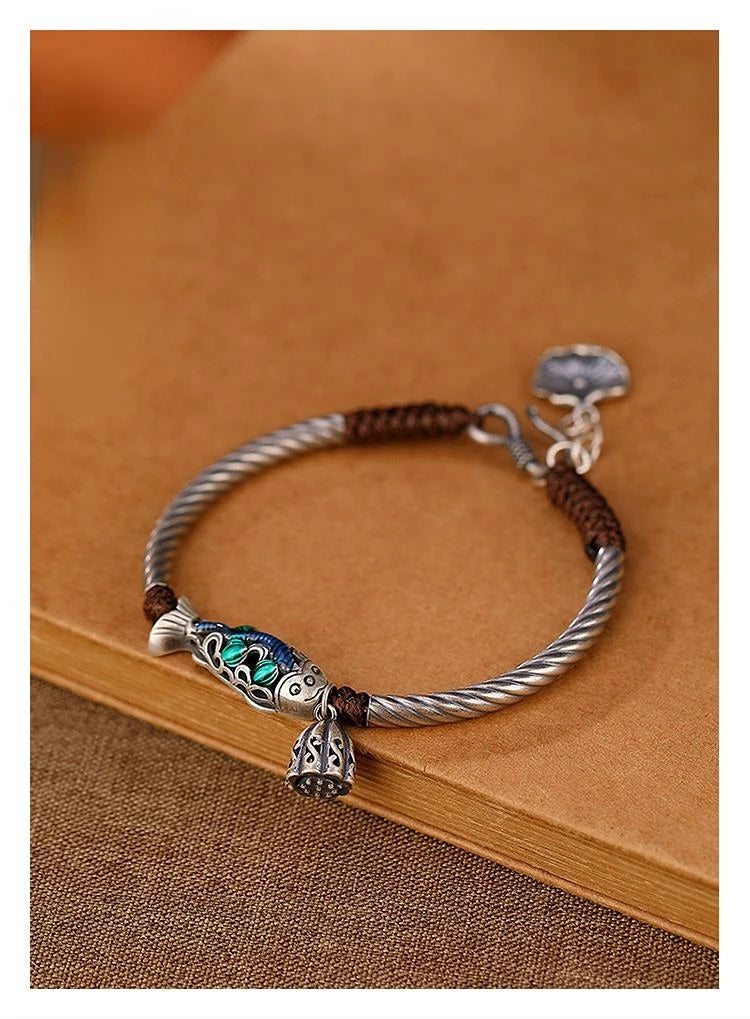 Vintage Koi Bracelet Unisex Open Knitted Banquet Jewelry