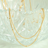 Double Layered Stainless Steel Chain Necklace for Women