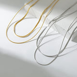 Double Layered Stainless Steel Chain Necklace for Women