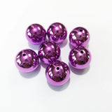 Acrylic UV Plated Beads - 100pcs Purple