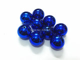 100pcs Royalblue Acrylic UV Plated Beads Necklace Making