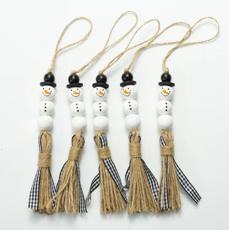 20MM Snowman Panda Fox Wooden Beads DIY Halloween Party Decoration