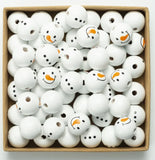 20MM Snowman Panda Fox Wooden Beads DIY Halloween Party Decoration
