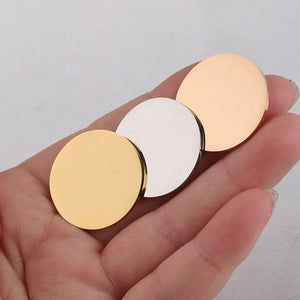 20Pcs Stainless Steel Round Discs Charms 20/25/30mm DIY Lettering Necklace