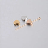 20Pcs Heart Beads Stainless Steel DIY Necklaces Bracelets Jewelry