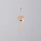 20Pcs Heart Beads Stainless Steel DIY Necklaces Bracelets Jewelry