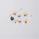 20Pcs Heart Beads Stainless Steel DIY Necklaces Bracelets Jewelry