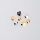 20Pcs Heart Beads Stainless Steel DIY Necklaces Bracelets Jewelry
