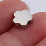 20Pcs 8mm Cherry Flower Beads Stainless Steel Charms DIY Jewelry Making