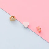 20Pcs Heart Stainless Steel Beads for DIY Necklace Bracelet Anklet