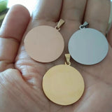 20Pcs Stainless Steel Round Disc Charms Mirror Polished Stamping Blanks DIY
