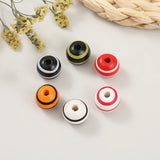 20Pcs 16mm Striped Wooden Beads Halloween Party Decoration Children's Toys