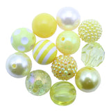 20mm Bubblegum Acrylic Chunky Beads 20pcs Purple Pink Random Mix
