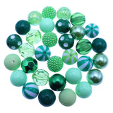 20mm Bubblegum Acrylic Chunky Beads 20pcs Purple Pink Random Mix