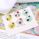 20pcs Colorful Glitter Enamel Alloy Charms Necklace Pendants