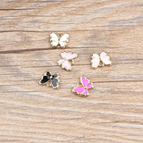 20pcs DIY Enamel Butterfly Charms Alloy Pendant for Jewelry Making