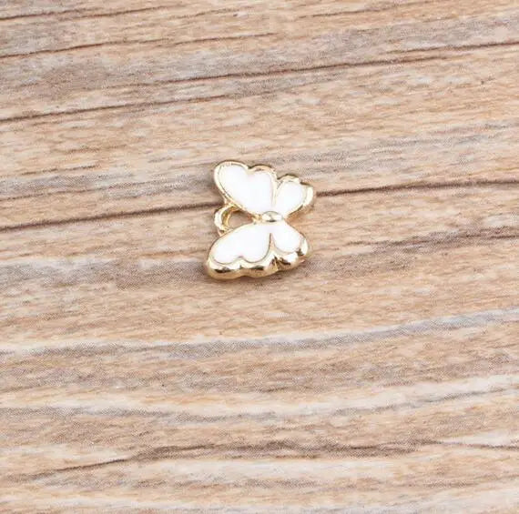 20pcs DIY Enamel Butterfly Charms Alloy Pendant for Jewelry Making