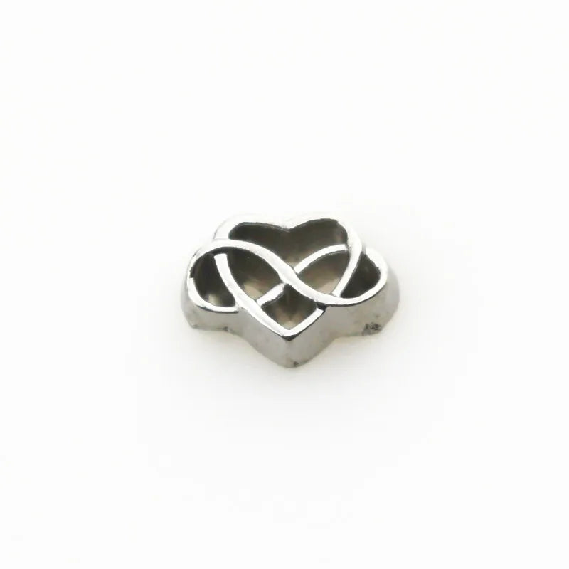 20pcs Infinity Heart Floating Charms Living Glass Memory Pendant Locket