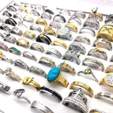 20pcs Stainless Steel Wedding Bands Couple Rings Mix Styles