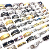 20pcs Stainless Steel Wedding Bands Couple Rings Mix Styles