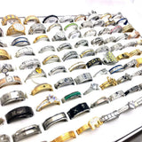 20pcs Stainless Steel Wedding Bands Couple Rings Mix Styles