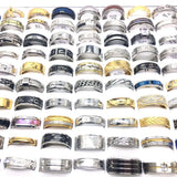 20pcs Stainless Steel Wedding Bands Couple Rings Mix Styles