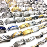 20pcs Stainless Steel Wedding Bands Couple Rings Mix Styles