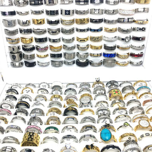 20pcs Stainless Steel Wedding Bands Couple Rings Mix Styles