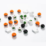 20pcs Halloween Wooden Bead Party Decor DIY Tassel Pendant
