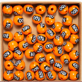 20pcs Halloween Wooden Bead Party Decor DIY Tassel Pendant