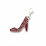 20pcs Red High Heels Dangle Charms Lobster Clasp Diy Jewelry Accessory