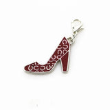 20pcs Red High Heels Dangle Charms Lobster Clasp Diy Jewelry Accessory