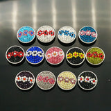 20pcs/lot NA1153 Mixed 18mm Snap Button Charm Styles