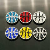 20pcs NA1157 Colorful Basketball 18mm Rhinestone Snap Button Charm Jewelry