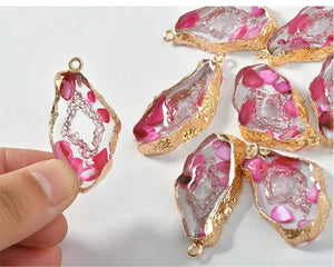 20pcs/lot Shell Decoration Resin Charms DIY Jewelry Earrings Pendant