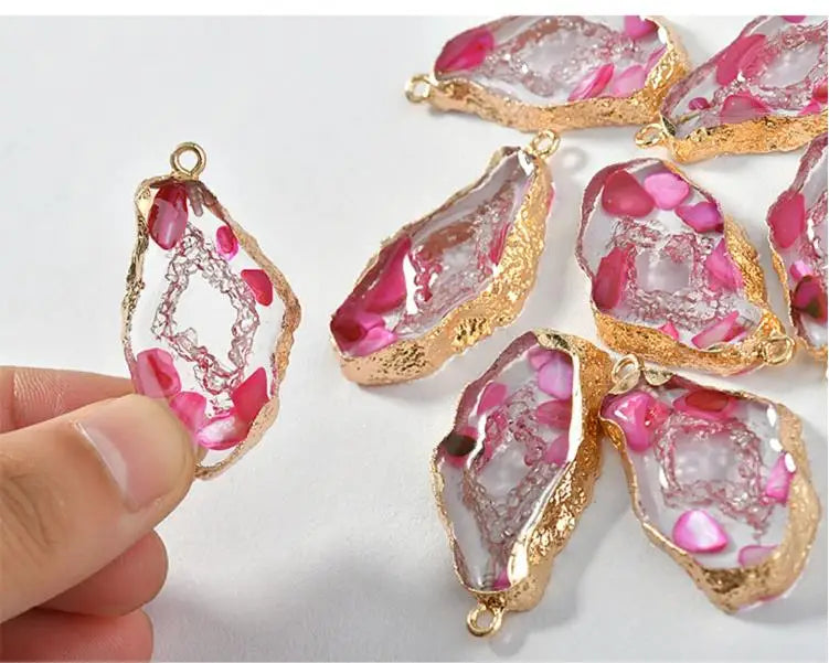 20pcs/lot Shell Decoration Resin Charms DIY Jewelry Earrings Pendant