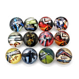20pcs 18mm Gun Snap Button Glass Charms DIY Snap Bracelet Jewelry