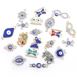 20pcs Mixed Style Eyes Heart Animals Charms Pendant DIY Jewelry Accessories