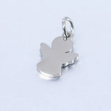 20pcs Stainless Steel Little Angle Charm Pendant DIY Jewelry Engraved