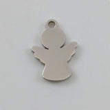 20pcs Stainless Steel Little Angle Charm Pendant DIY Jewelry Engraved