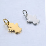 20pcs Stainless Steel Little Angle Charm Pendant DIY Jewelry Engraved