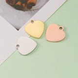 20pcs Stainless Steel Love Heart 17*16mm Stamping Blanks for DIY