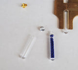 20sets 25*5mm Glass Globe & Silver Cover Button Set for Sweater Chain
