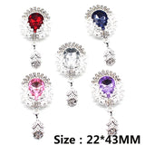 10Pcs Alloy Rhinestone Acrylic Lady Brooch Decoration DIY Accessories