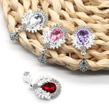 10Pcs Alloy Rhinestone Acrylic Lady Brooch Decoration DIY Accessories